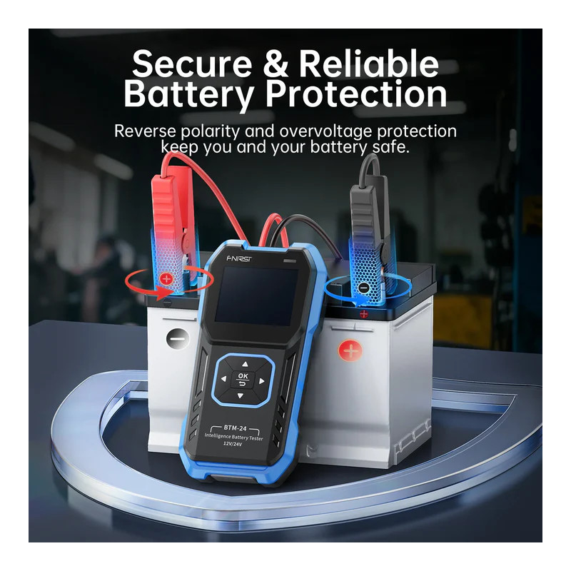 FNIRSI® BTM-24 Battery Tester – 12V/24V Car & EV Diagnostic Tool