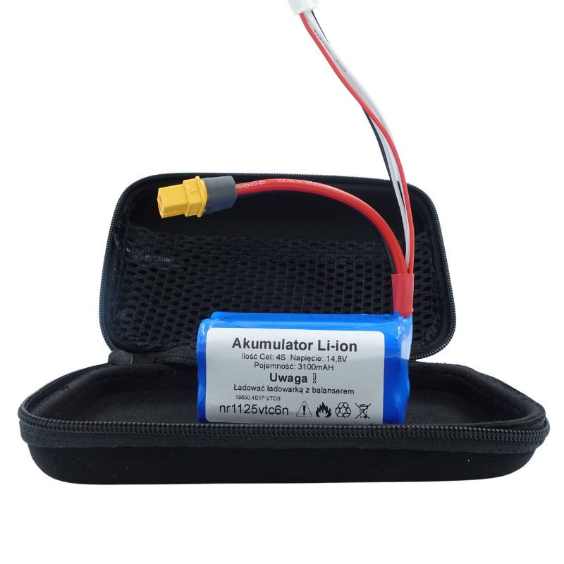 Akumulator Li-ion Avifly 4S 3100mAh 14.8V - pakiet 18650 4S1P VTC6, XT60, case ochronny