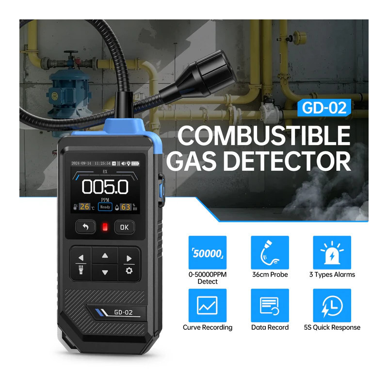 Detektor gazu FNIRSI GD-02 50000 ppm | Avifly