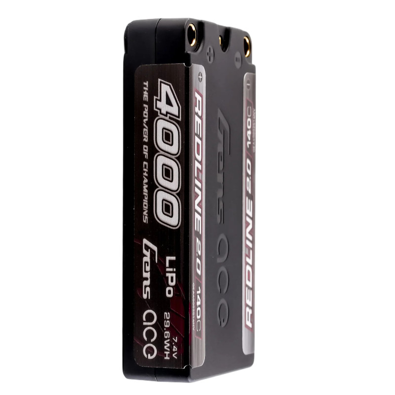 Akumulator LiPo Gens ace Redline 2.0 4000mAh 2S 140C Shorty - do modeli RC, złącze 5 mm bullet