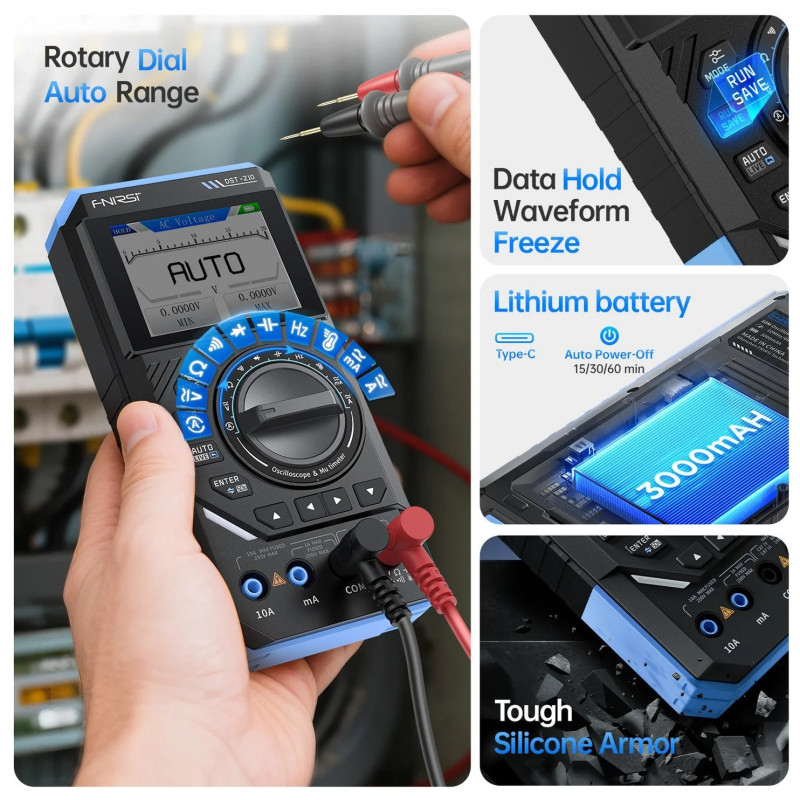 Multimetr FNIRSI DST-201 z oscyloskopem 1 MHz | Avifly