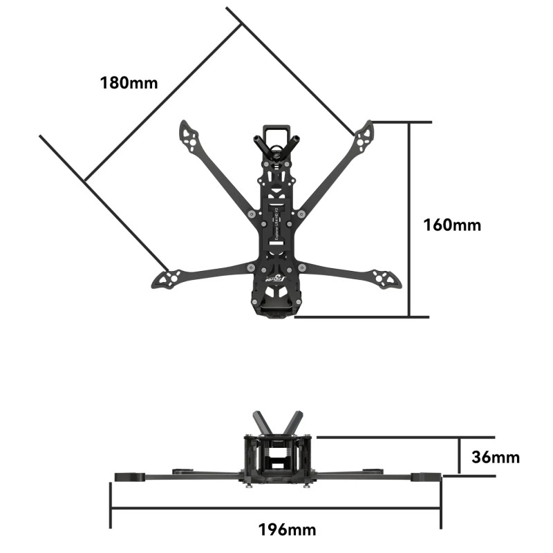 Rama FPV Flywoo Explorer LR 4 V2 4 cale | Avifly