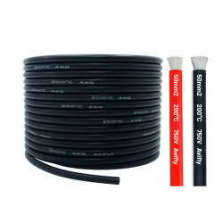 Przewód silikonowy Avifly 50mm2 1 m - elastyczny kabel zasilający, czerwony lub czarny