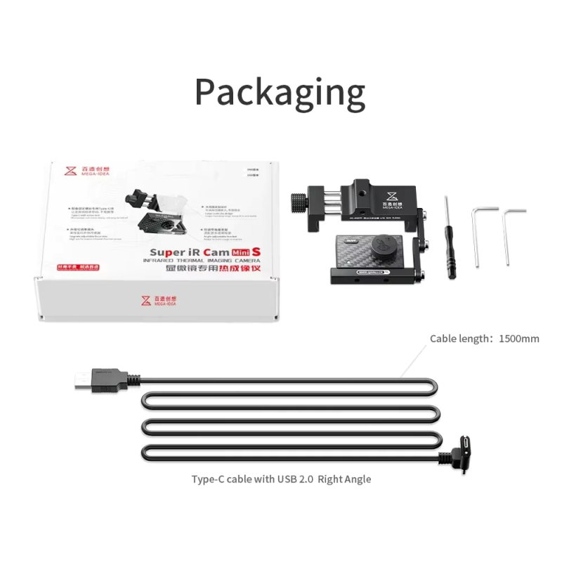 Kamera termowizyjna Mega-Idea Super IR Cam Mini S - diagnostyka PCB, USB-C, fokus 2 mm