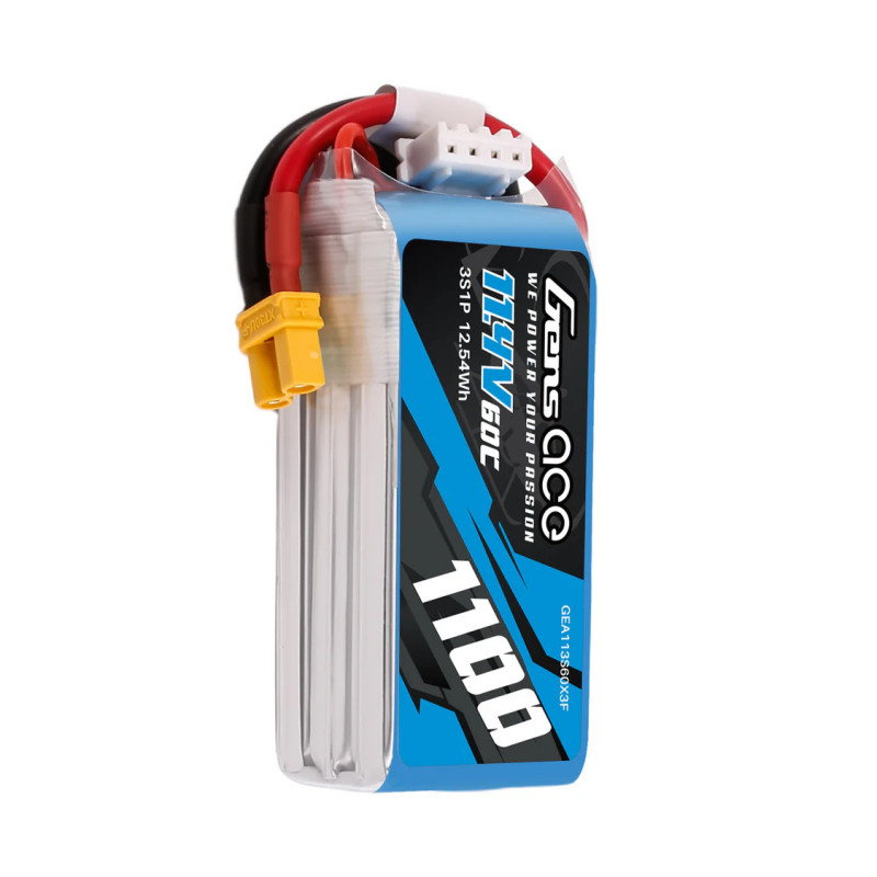 Akumulator LiPo Gens ace 1100mAh 3S 11.4V 60C - złącze XT30, OMP M2 V3 / Goosky S2 Max