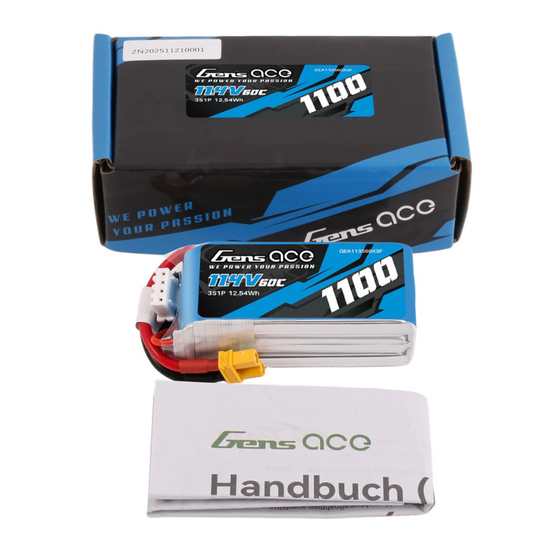Akumulator LiPo Gens ace 1100mAh 3S 60C XT30 | Avifly