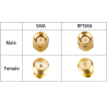Adapter antenowy Avifly SMA male 45 stopni - kątowy adapter RF do FPV, warianty SMA female i RP-SMA female