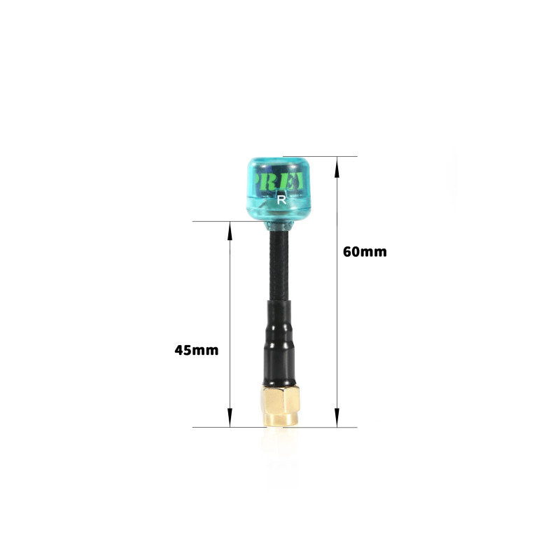Antena FPV FlyFishRC Osprey 5.8GHz SMA RHCP 60mm - zysk 2.82 dBi