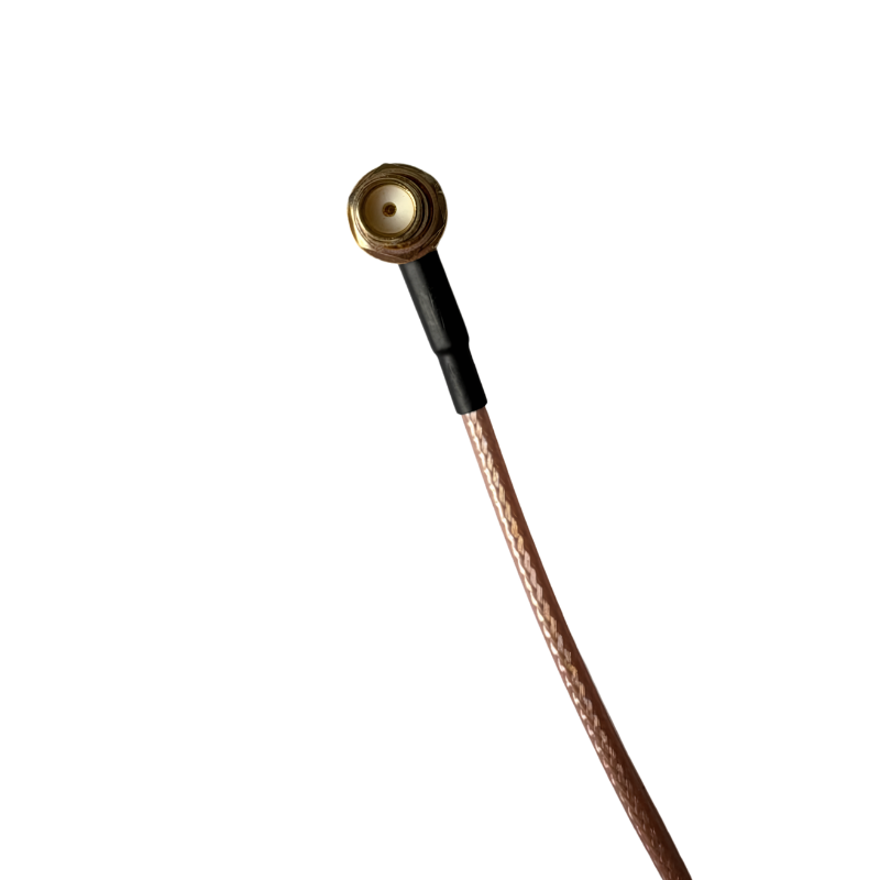 Pigtail antenowy Avifly 20cm - SMA Female Bulkhead kątowy do MMCX prosty