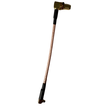 Pigtail antenowy Avifly SMA Female Bulkhead kątowy do MMCX kątowego 90 stopni - 10 cm