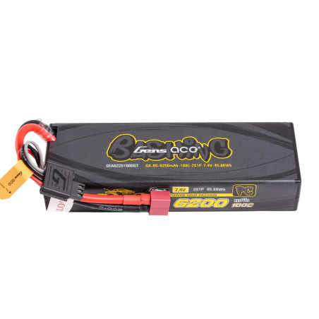 Akumulator LiPo Gens Ace Bashing 6200mAh 2S 100C - Hardcase do modeli RC, złącze Deans