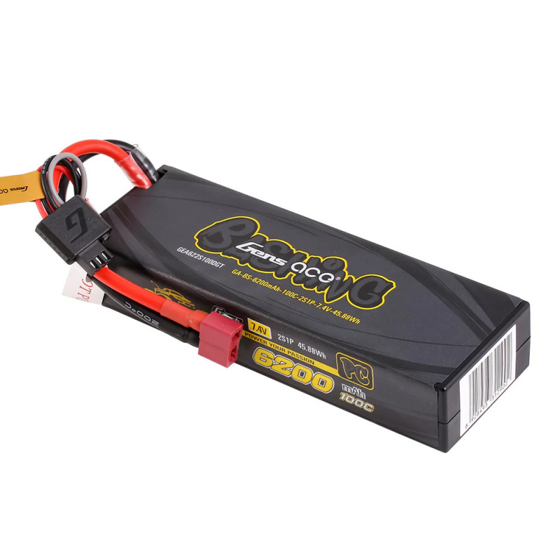 Akumulator LiPo Gens Ace Bashing 6200mAh 2S 100C - Hardcase do modeli RC, złącze Deans