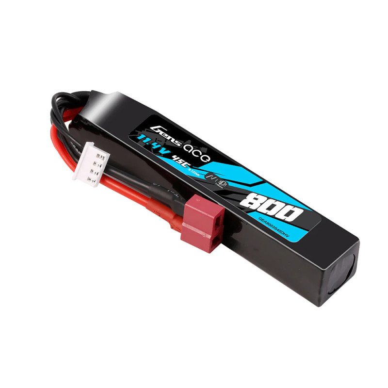 Akumulator LiHV Gens Ace 800mAh 3S 45C - 11.4V, złącze Deans T