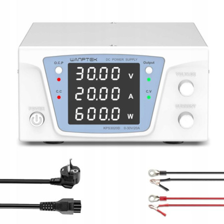 Zasilacz laboratoryjny Wanptek KPS6020D - regulowany 0-60 V, 0-20 A, 1200 W, CV/CC
