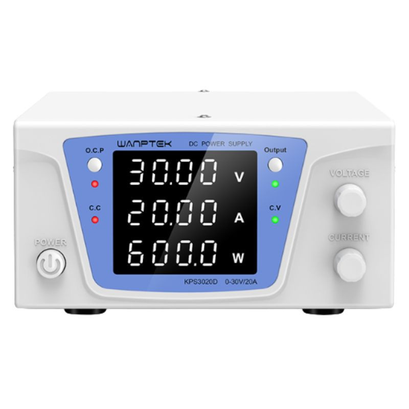 Zasilacz laboratoryjny WANPTEK KPS3020D - regulowany 0-30 V, 0-20 A, 600 W, tryby CV/CC