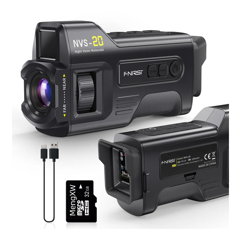 Noktowizor cyfrowy FNIRSI NVS-20 4K - monokular IR 850 nm, zasięg 300 m, zoom cyfrowy 6x