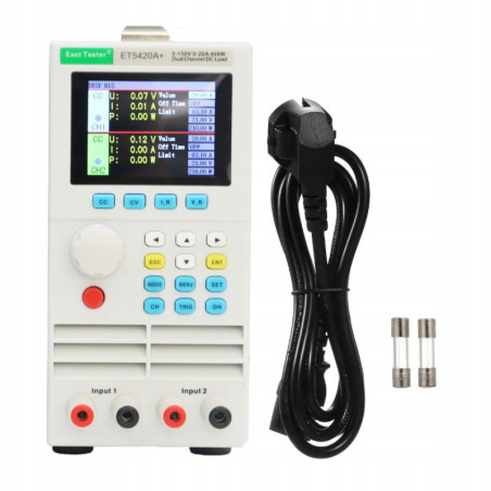 Programowalne obciążenie elektroniczne DC East Tester ET5420A+ - 400 W, 2 kanały, 150 V, 20 A na kanał