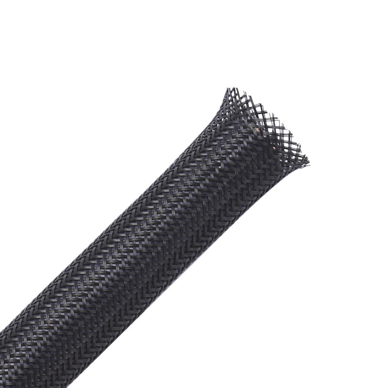 Oplot kablowy nylonowy Avifly Multifilament 6 mm - miękka osłona przewodów, czarny, 1 m