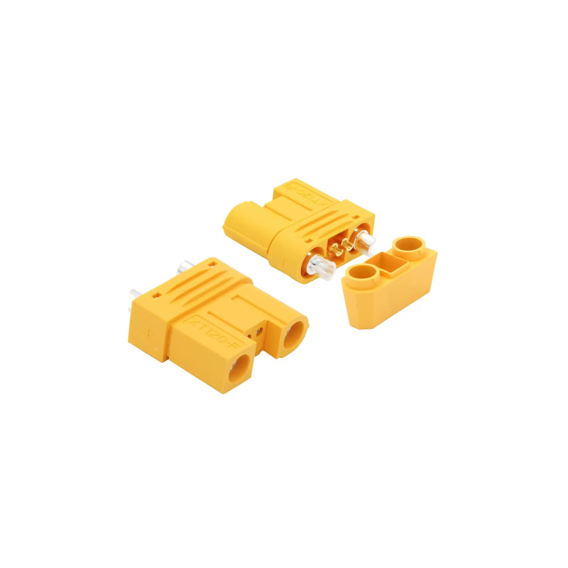 Złącze zasilająco-sygnałowe Amass XT120 2+2 - komplet męski i żeński, 60A, 8AWG