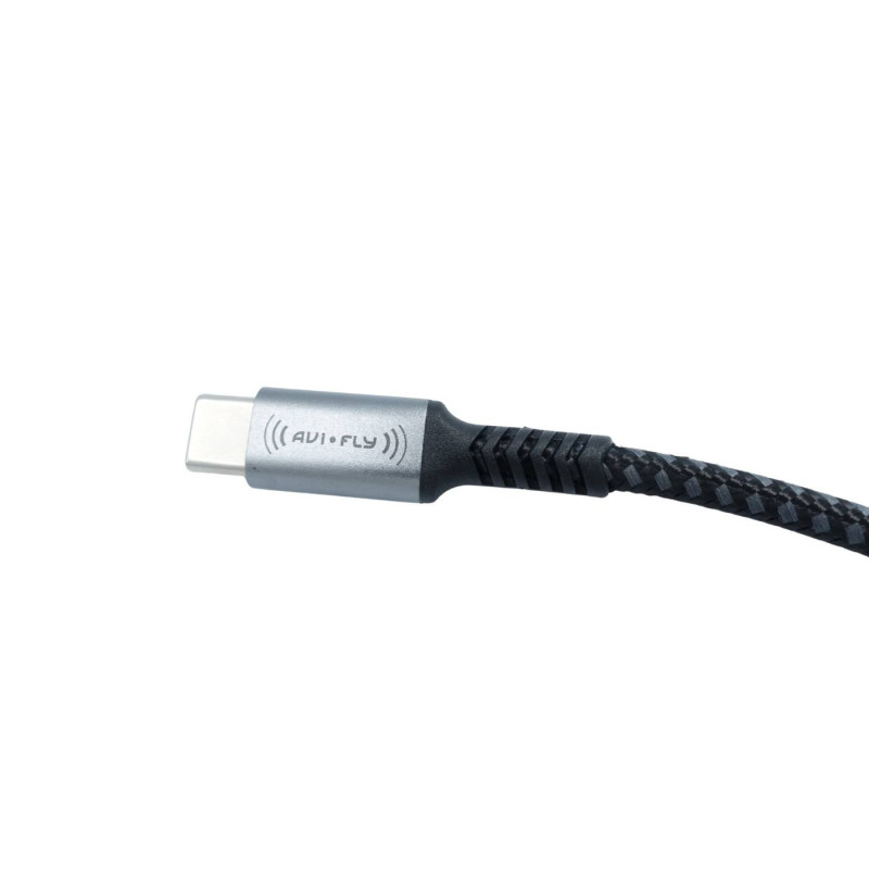 Kabel USB-C do USB-C Avifly 240W PD 3.1 EPR - 2 m, E-Marker HUSB332D, oplot nylonowy