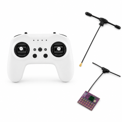 Zestaw aparatury RC RadioMaster T8L White ELRS 2.4GHz - odbiornik EPW6 TCXO 6CH PWM + antena UFL