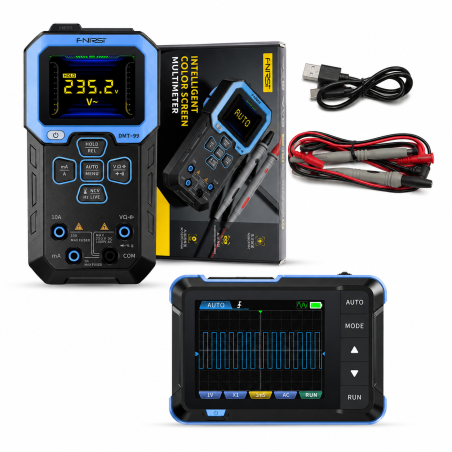 Zestaw pomiarowy FNIRSI DSO-153 PLUS + DMT-99 - oscyloskop 1MHz 5MS/s i multimetr True RMS 10000 counts