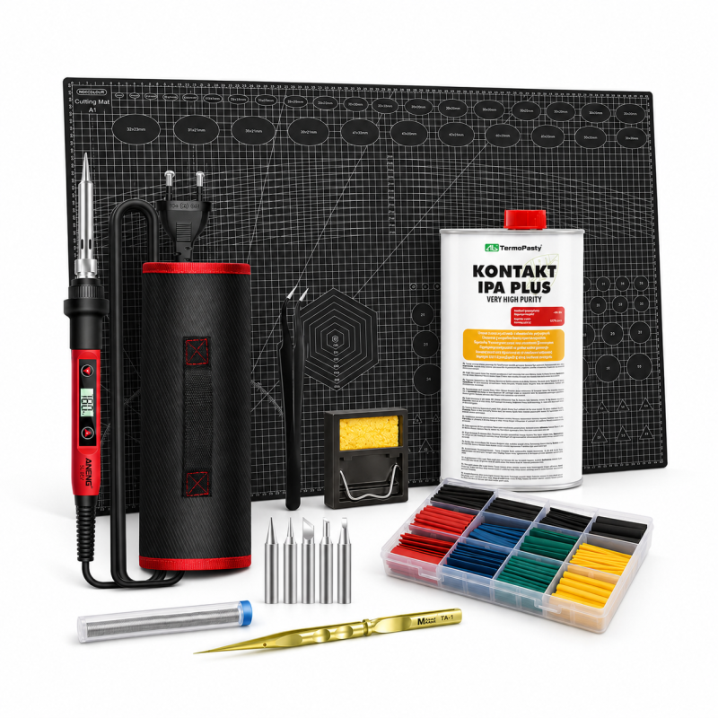 ANENG SL102-12 60W - mata A1, IPA 5L, pęseta MaAnt TA-1, 530 koszulek