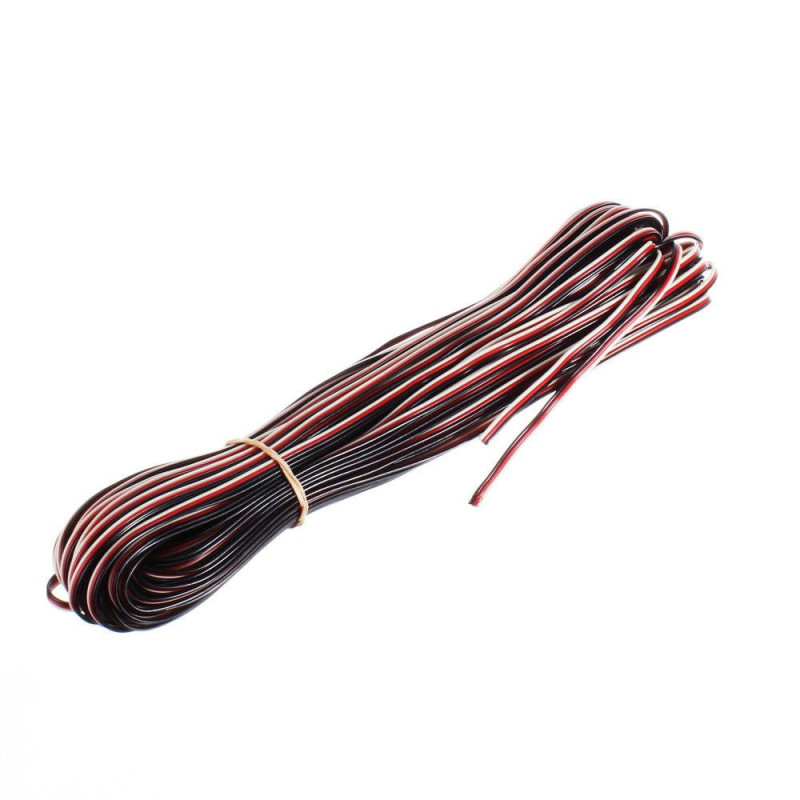 Przewód serwa AMASS 26AWG JR/Futaba - płaski 3-żyłowy silikonowy, 1 mb