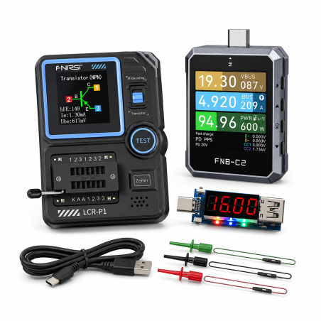 Zestaw testerów FNIRSI FNB-C2 LCR-P1 USB-C | Avifly
