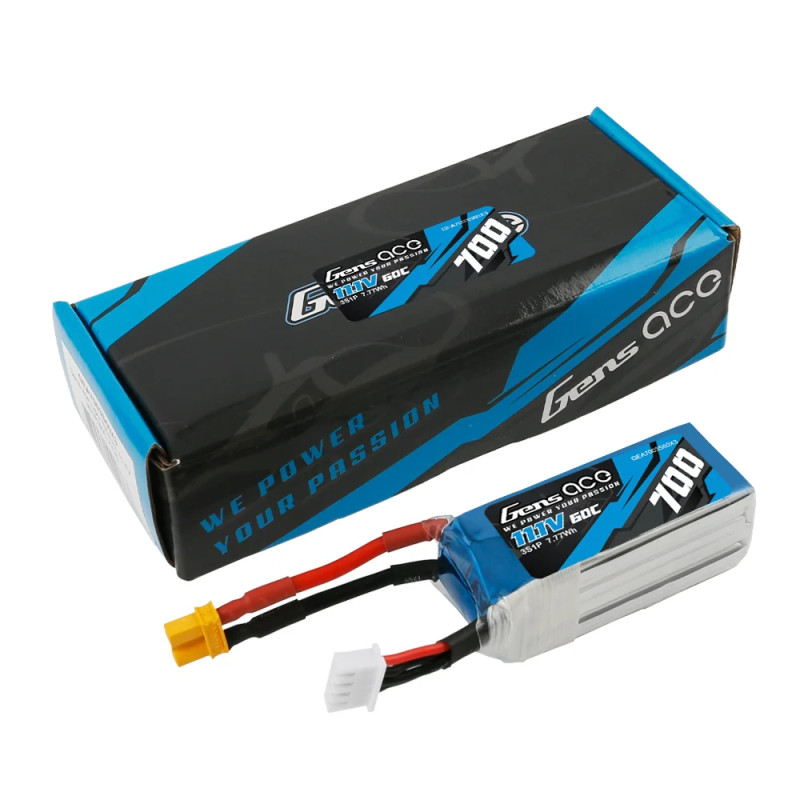 Akumulator LiPo Gens Ace 700mAh 3S 11.1V 60C XT30