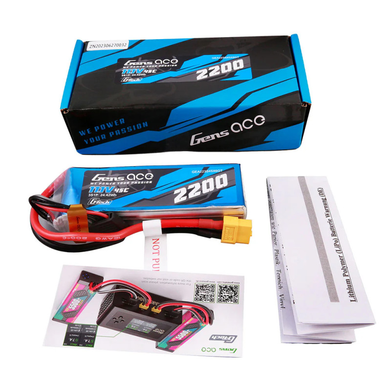 Akumulator LiPo Gens ace G-Tech 2200mAh 3S 45C | Avifly