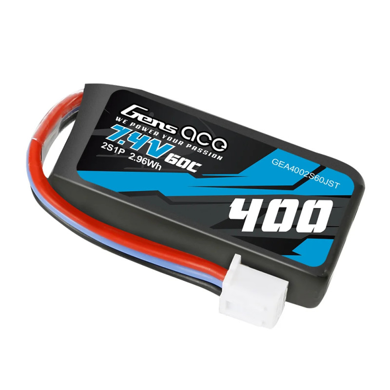 Akumulator LiPo Gens Ace 400mAh 2S 7.4V 60C - bateria RC ze złączem JST