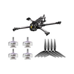 Zestaw ramy i napędu FPV FlyFishRC FIFTY5 1750KV - rama 5.5 cala, silniki Flash 2306 6S, śmigła HQProp