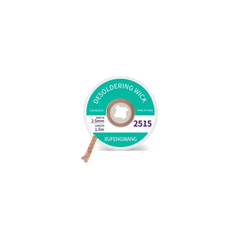 Plecionka Rozlutownicza 2,5mm x 1.5m Do Cyny Wicks Naprawa Lutowania Miedź