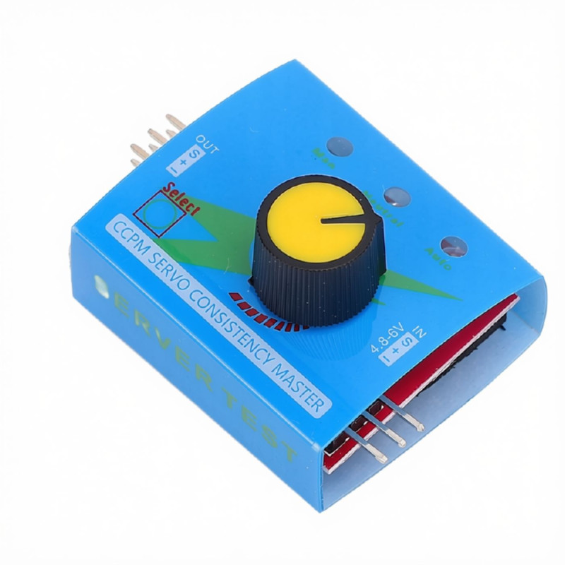 Tester serw RC - 3 wyjścia, sterowanie ESC, zasilanie 4,8-6 V