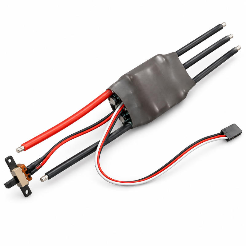Regulator obrotów ESC RedHobby AM32-80A - Dwukierunkowy do silników bezszczotkowych RC, 2-4S, BEC 6V/3A