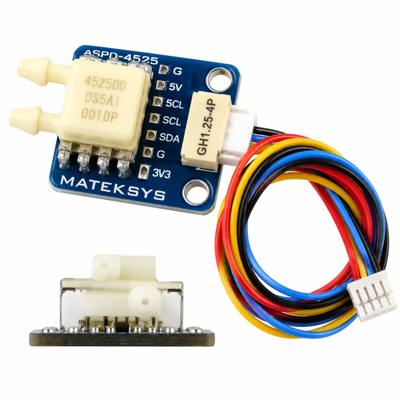 Czujnik prędkości powietrza MatekSys ASPD-4525 - cyfrowy airspeed sensor I2C