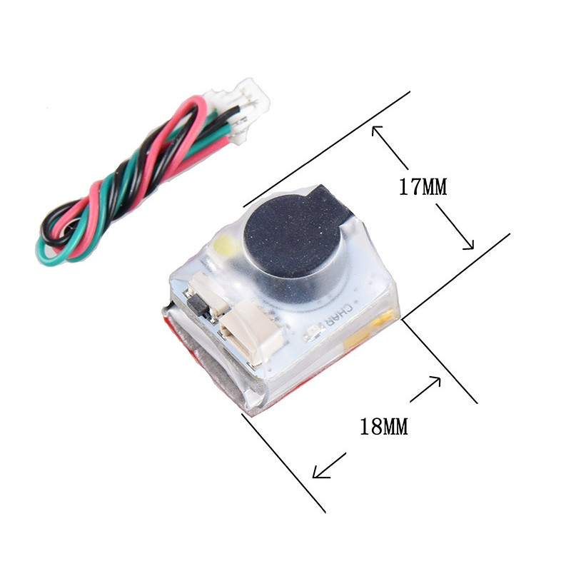 Buzzer JHEMCU JHE42B-S Finder - Lokalizator drona FPV 100 dB, LED, własne zasilanie