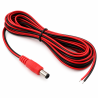 Przewód zasilający DC z wtykiem męskim - kabel 2-żyłowy 1 m, czerwono-czarny