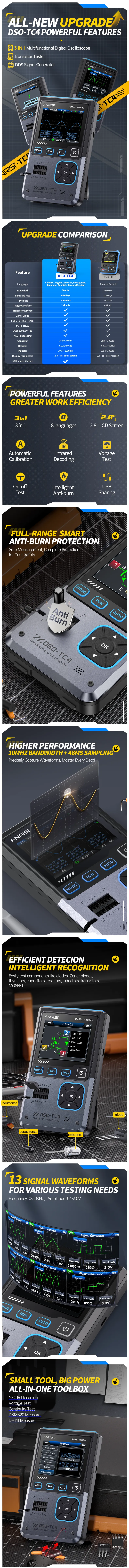 Multitool tester for electronics DSO-TC4