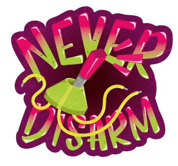Naklejka Avifly Never Disarm