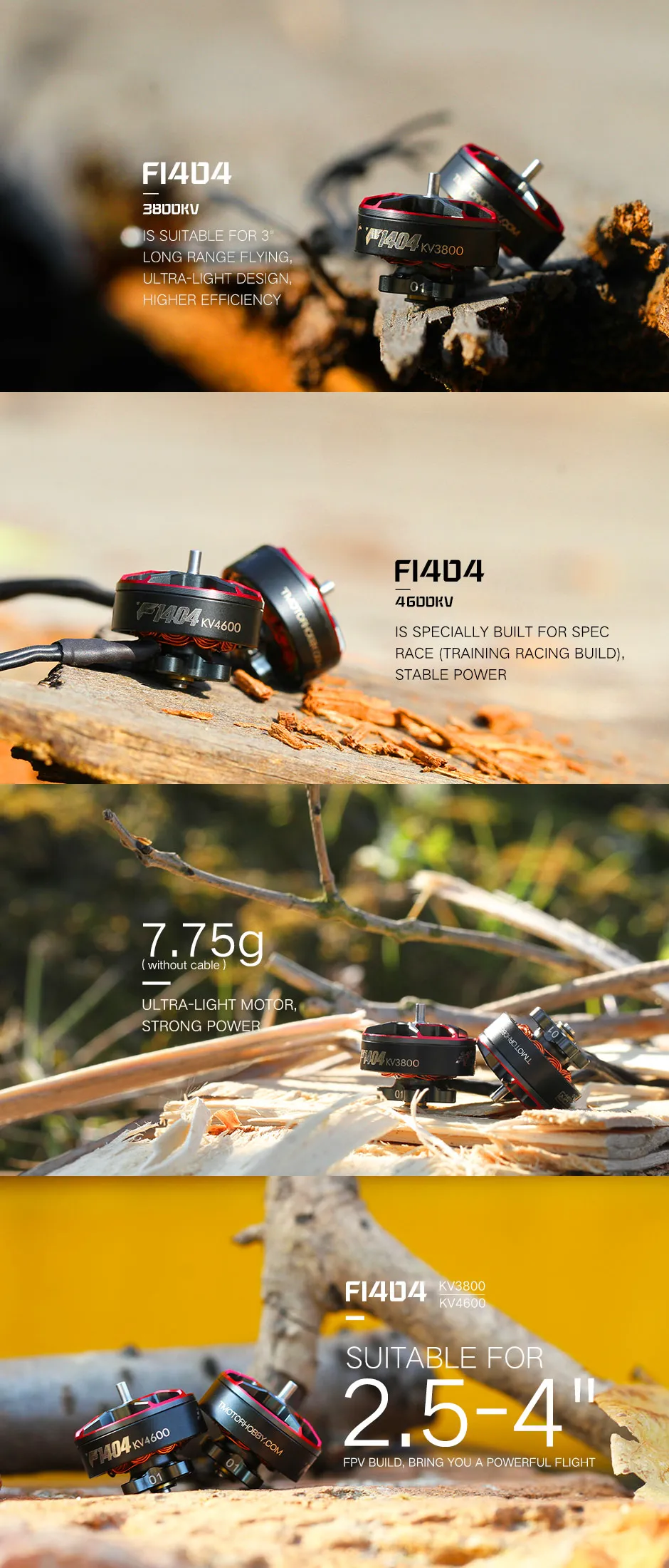 T-MOTOR F1404 – moc i precyzja do FPV