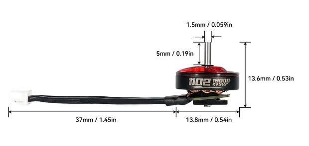 Wymiarowanie silnika BetaFPV 1102