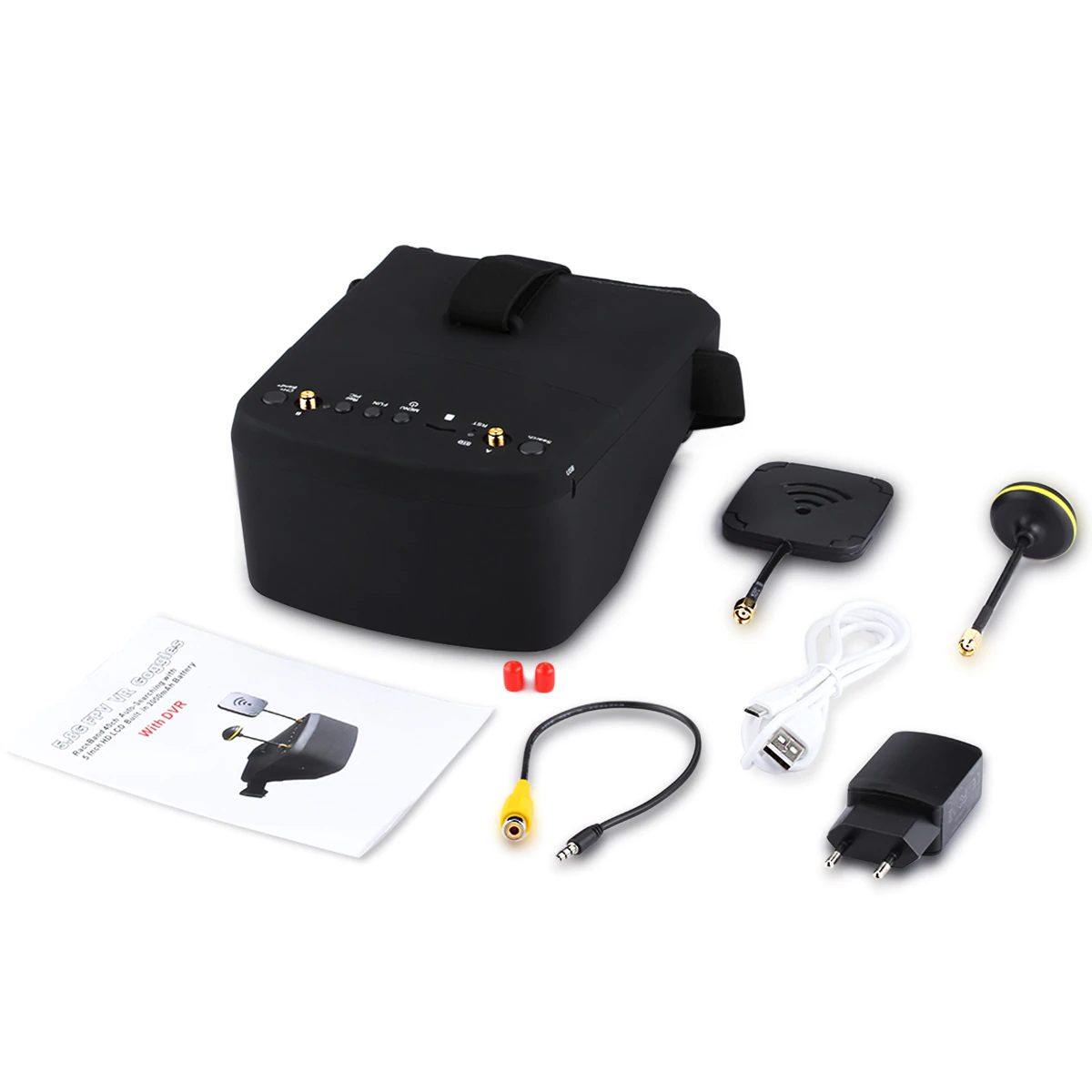 Zawartość zestawu Gogle FPV LS-800D